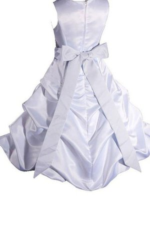 Robe cortège fille textile taffetas avec nœud à boucles de lotus ligne a manche nulle