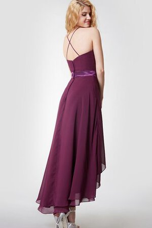 Robe demoiselle d'honneur romantique facile ceinture avec gradins bandouliere spaghetti