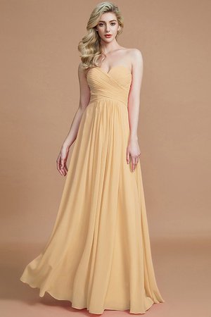 Robe demoiselle d'honneur naturel de princesse ligne a avec chiffon jusqu'au sol