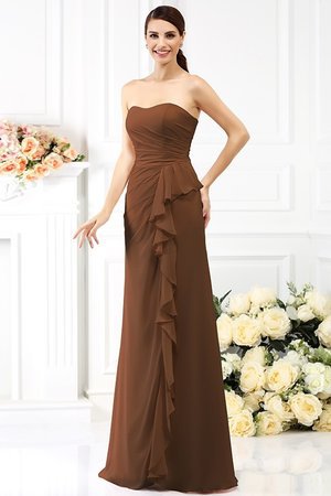 Robe de bal plissage longue avec chiffon avec fronce de col en cœur