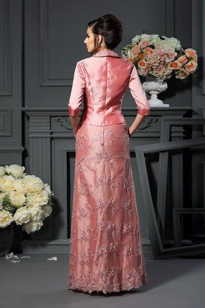 Robe mère de mariée naturel longue ligne a grandes bretelles avec zip