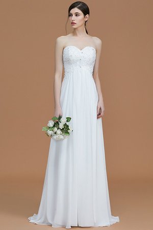 Robe demoiselle d'honneur naturel de princesse avec zip de col en cœur avec chiffon