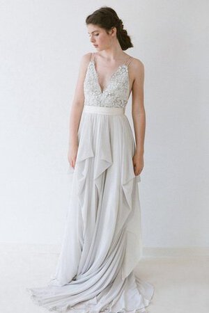 Robe de mariée plissage ceinture avec perle avec ruban en chiffon