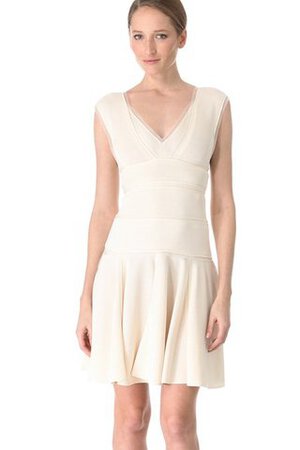 Robe de mariée bref fermeutre eclair ruché en chiffon a-ligne