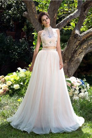 Robe de bal longue de princesse ligne a de traîne courte fermeutre eclair