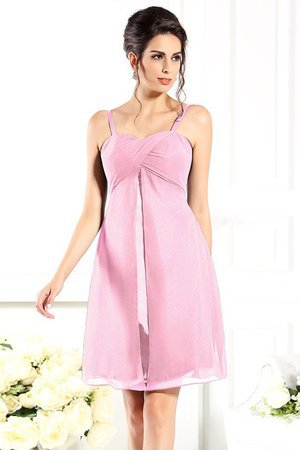 Robe demoiselle d'honneur bref de princesse avec chiffon bretelles spaghetti ligne a