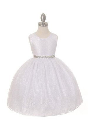 Robe cortège fille avec perle ceinture en étoffe avec ruban jusqu'au sol de mode de bal