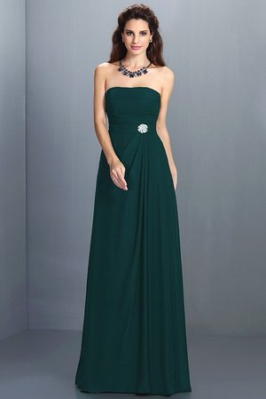 Robe demoiselle d'honneur avec zip ligne a de princesse jusqu'au sol avec chiffon