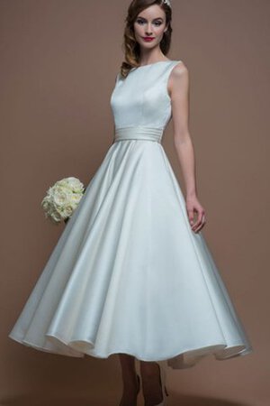 Robe de mariée vintage plissage longue en satin arrivée au mollet