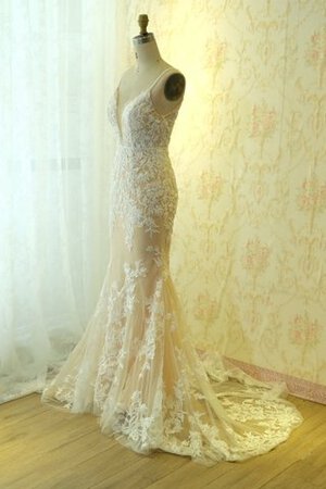 Robe de mariée excellent décolleté dans le dos en satin longue décontracté