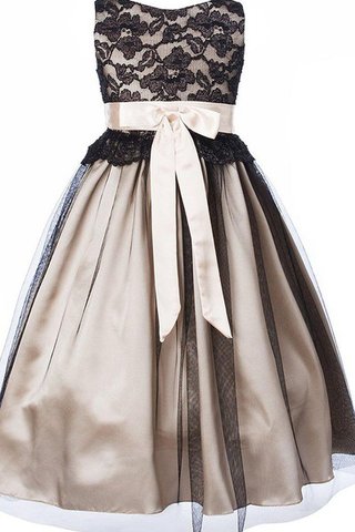 Robe cortège fille de mode de bal en tulle en satin en dentelle ligne a