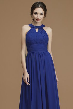 Robe demoiselle d'honneur avec chiffon avec zip ligne a à la mode naturel