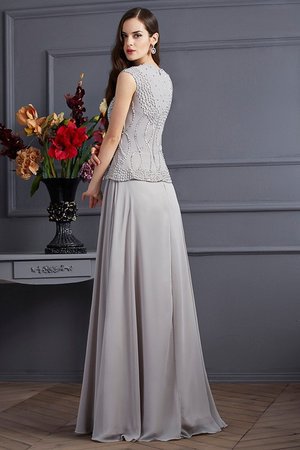 Robe de soirée longue avec perle longueur au niveau de sol avec chiffon ligne a