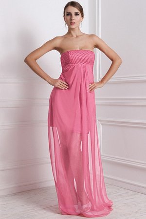 Robe demoiselle d'honneur longue fermeutre eclair de bustier avec perle de princesse