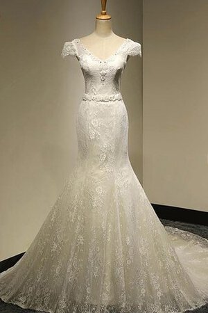 Robe de mariée longue officiel naturel brodé cordon