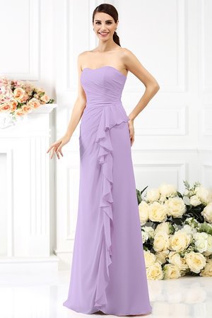 Robe de bal plissage longue avec chiffon avec fronce de col en cœur