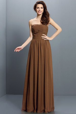 Robe demoiselle d'honneur plissage de bustier manche nulle de princesse en chiffon