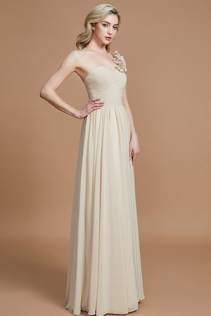 Robe demoiselle d'honneur naturel ligne a en chiffon de princesse avec sans manches