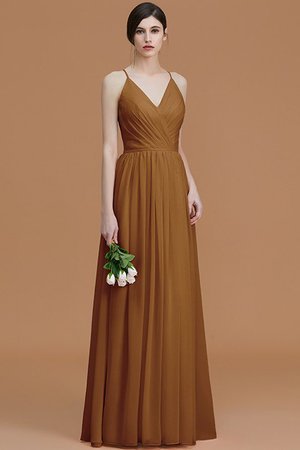 Robe demoiselle d'honneur naturel fermeutre eclair manche nulle ruché ligne a