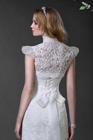 Robe de mariée decoration en fleur avec lacets jusqu'au sol de col en cœur ligne a