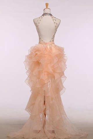 Robe de bal en organza avec perle de lotus gaine noeud