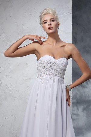 Robe de mariée longue de princesse avec chiffon avec perle fermeutre eclair