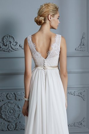 Robe de mariée de princesse joli de traîne moyenne avec chiffon a-ligne