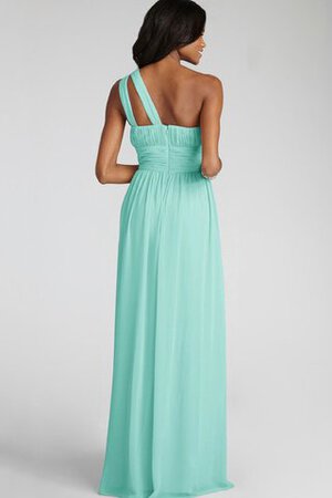 Robe demoiselle d'honneur chic d'épaule asymétrique ruché avec chiffon