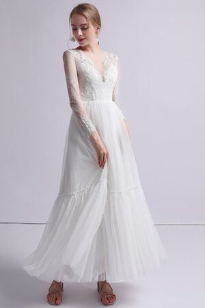 Robe de mariée avec zip a eglise ligne a splendide solennel