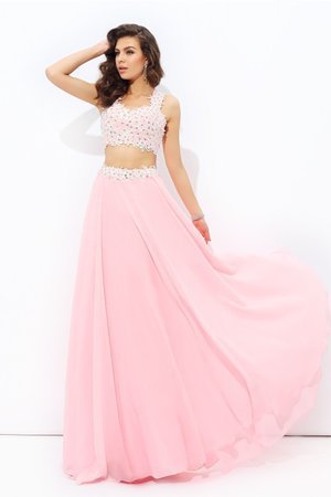 Robe de bal longue fermeutre eclair jusqu'au sol 2 pice avec chiffon