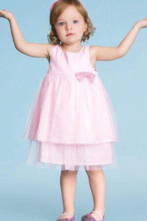 Robe cortège fille plissage au niveau de genou manche nulle fermeutre eclair textile en tulle