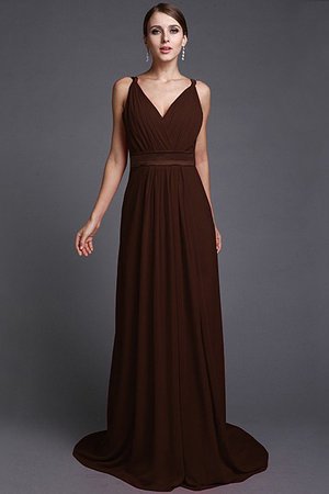 Robe demoiselle d'honneur naturel longue avec chiffon ligne a de lotus