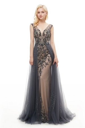 Robe de bal de col en v incroyable en satin extensible exclusif extraodinaire