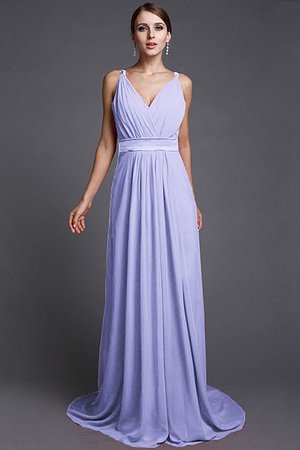 Robe demoiselle d'honneur naturel longue avec chiffon ligne a de lotus