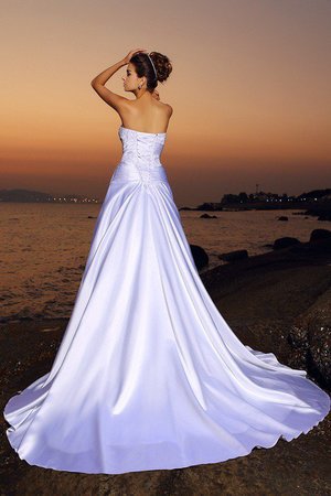 Robe de mariée longue manche nulle de bustier cordon de mode de bal