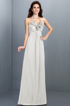 Robe demoiselle d'honneur naturel avec fleurs dénudé ligne a de princesse