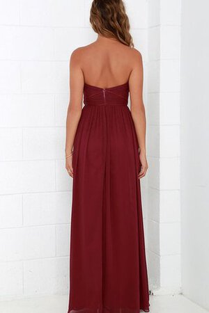 Robe demoiselle d'honneur mode longue ruché de bustier avec chiffon