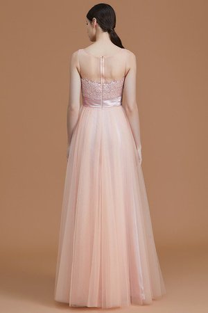 Robe demoiselle d'honneur avec zip col en bateau manche nulle de princesse ligne a