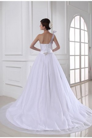 Robe de mariée de mode de bal en satin avec perle textile en tulle cordon