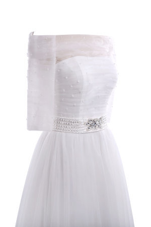 Robe de mariée formelle facile versicolor col en bateau en tulle