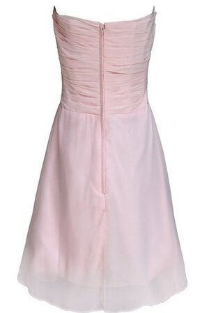 Robe demoiselle d'honneur naturel bref avec chiffon fermeutre eclair avec gradins