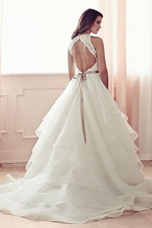 Robe de mariée longue exclusif naturel avec décoration dentelle jusqu'au sol