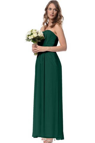Robe demoiselle d'honneur longue avec chiffon sachet de bustier
