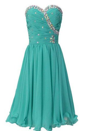 Robe demoiselle d'honneur avec zip col en forme de cœur ligne a de bustier de lotus