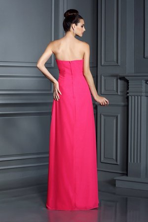 Robe demoiselle d'honneur longue avec chiffon avec perle de princesse a-ligne