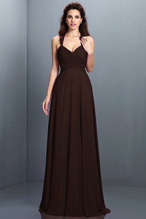 Robe demoiselle d'honneur plissage naturel de dos nu avec chiffon fermeutre eclair