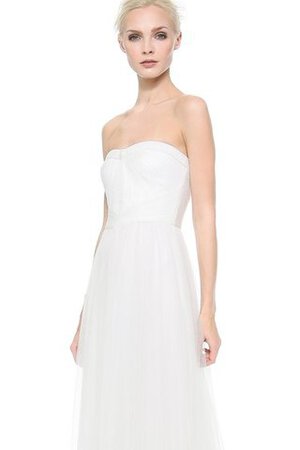 Robe de mariée fermeutre eclair ruché de bustier de fourreau sans dos