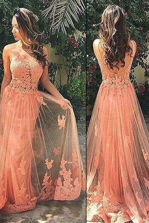 Robe de soirée de traîne courte de princesse ligne a en tulle grandes bretelles