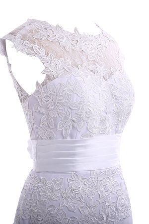 Robe de mariée romantique attirent lache avec bouton col en bateau