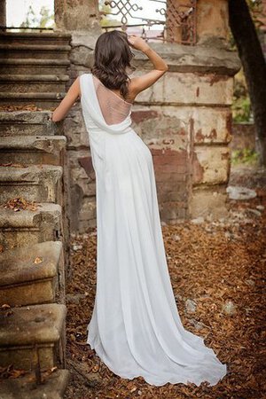 Robe de mariée facile informel avec perle avec chiffon jusqu'au sol